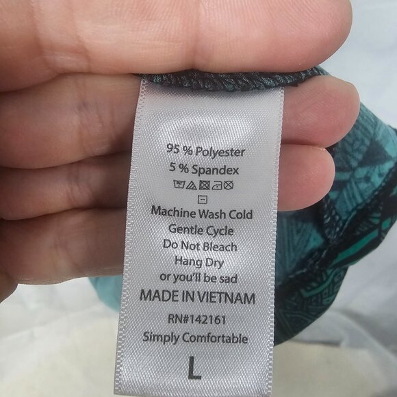 LulaRoe Kimono Cardigan Green Black Grunge Goth Punk Open Abstract L - Picture 5 of 6